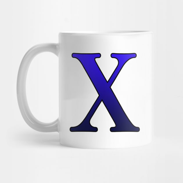 Blue Roman Numeral 10 X by Numerica